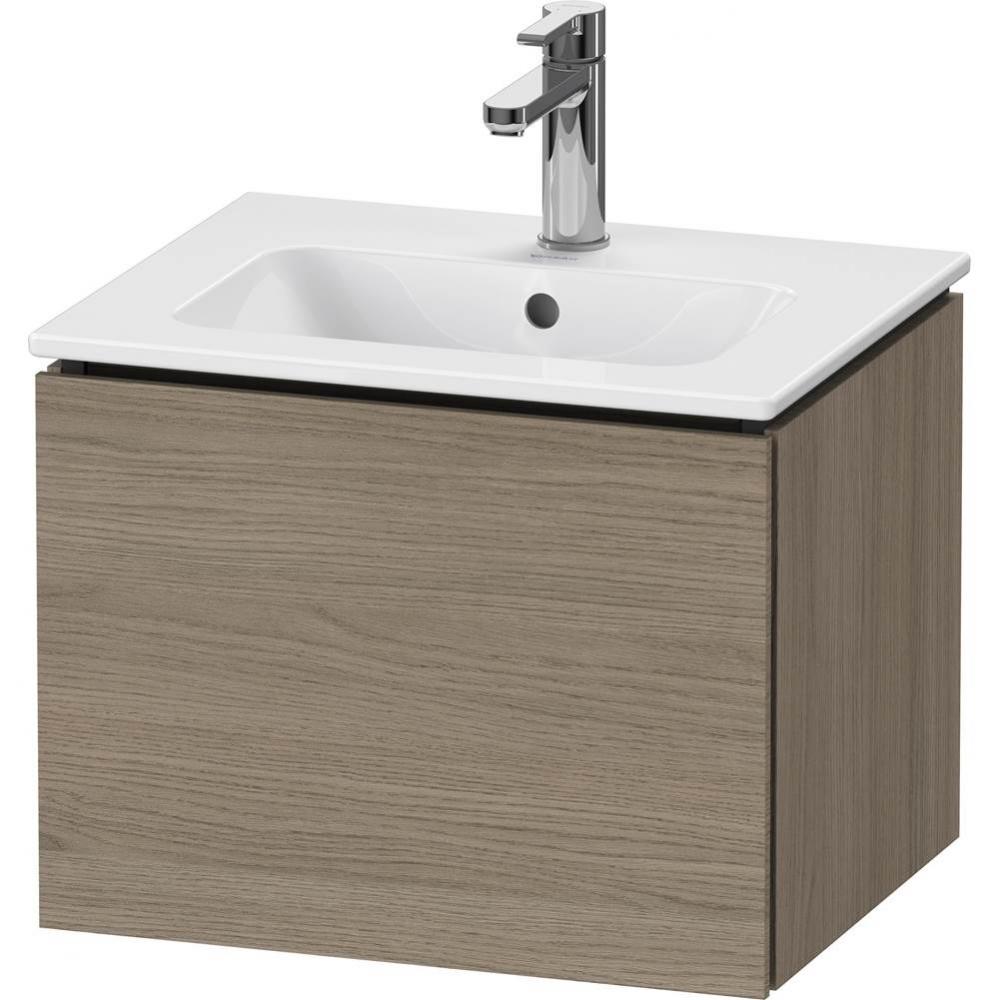 L-Cube One Drawer Wall-Mount Vanity Unit Oak Terra