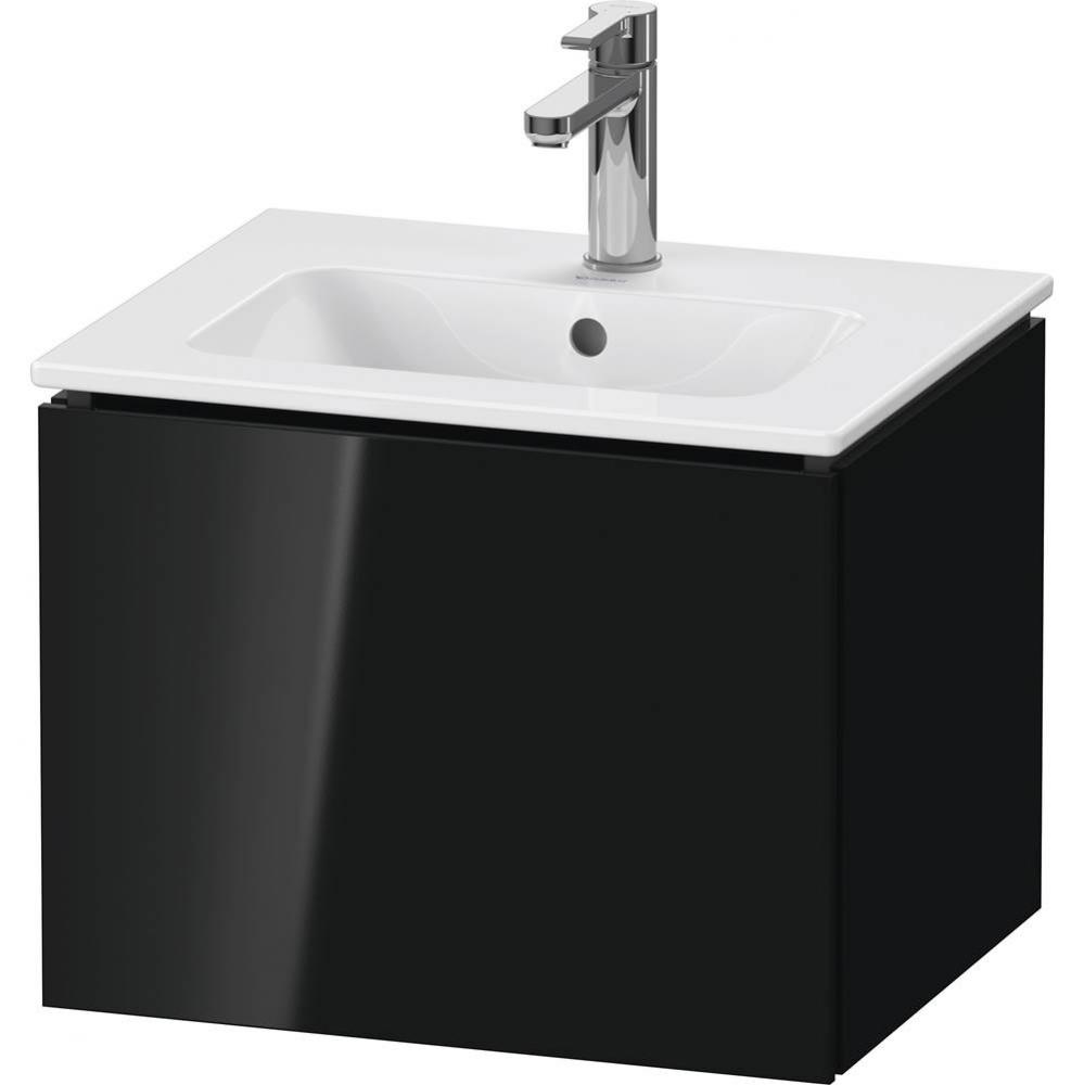 L-Cube One Drawer Wall-Mount Vanity Unit Black