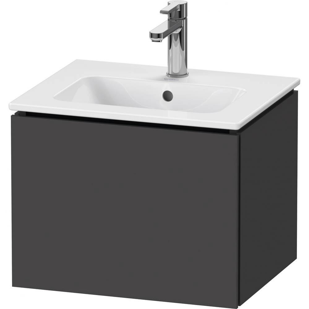 L-Cube One Drawer Wall-Mount Vanity Unit Graphite