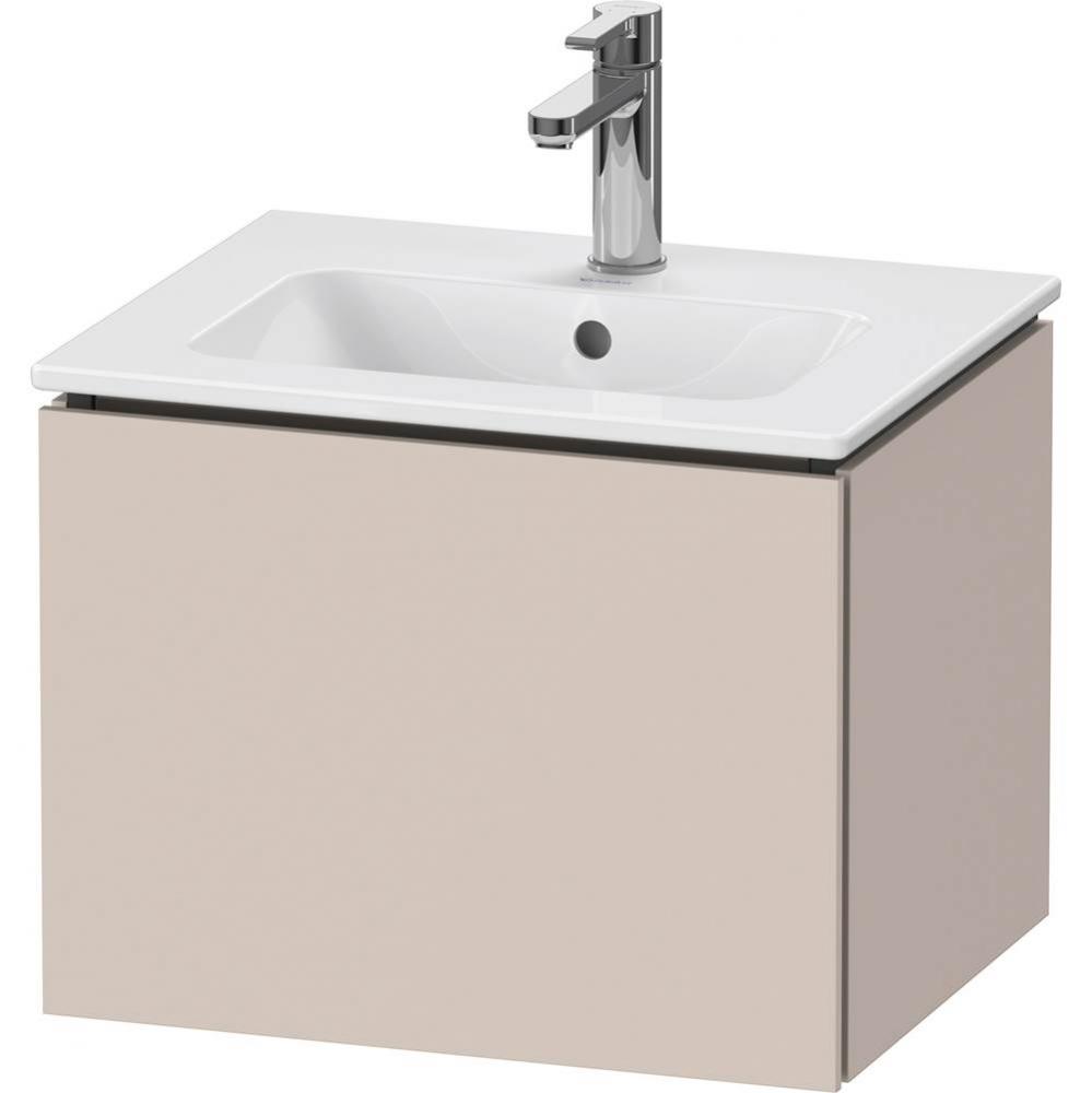 L-Cube One Drawer Wall-Mount Vanity Unit Taupe