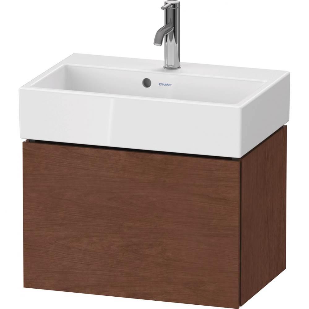 L-Cube One Drawer Wall-Mount Vanity Unit American Walnut