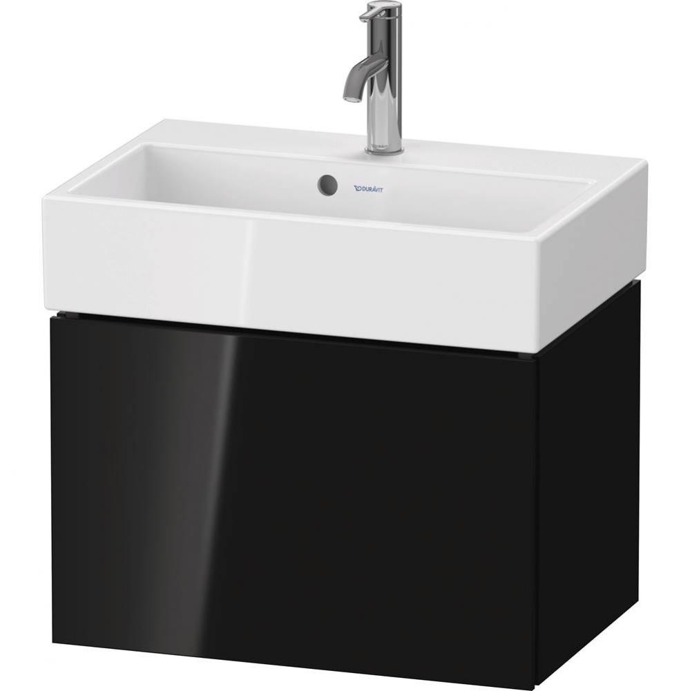 L-Cube One Drawer Wall-Mount Vanity Unit Black