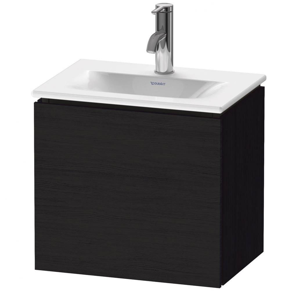 L-Cube One Door Wall-Mount Vanity Unit Oak Black