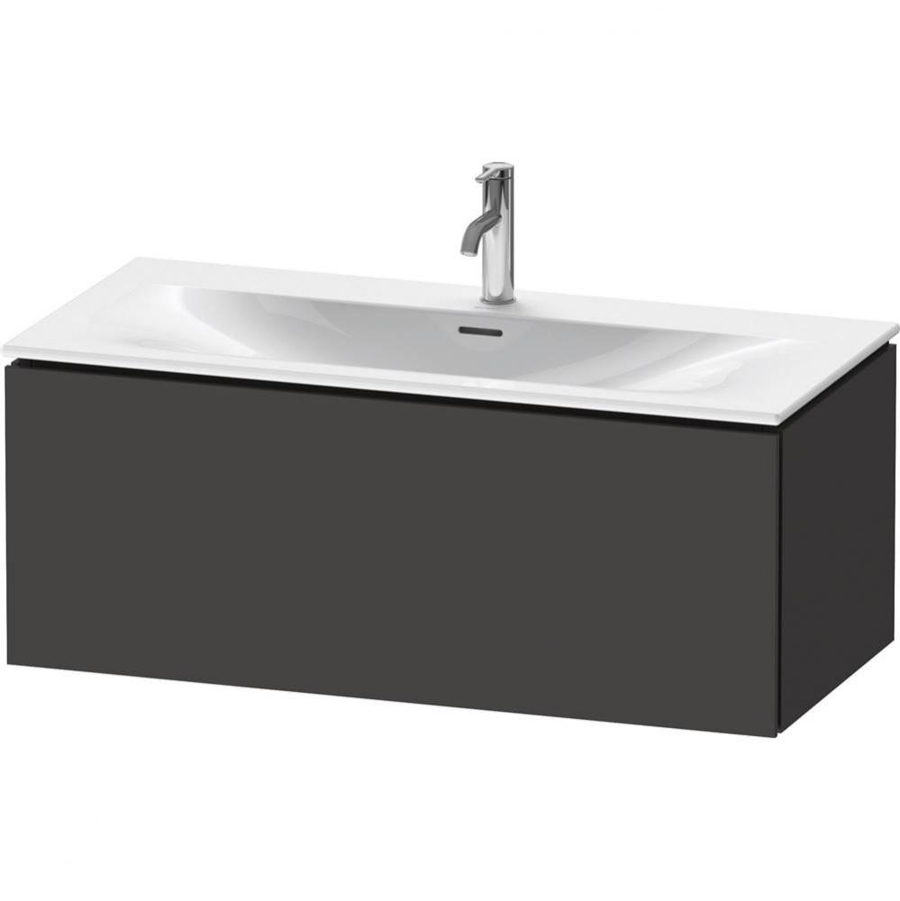 L-Cube One Drawer Wall-Mount Vanity Unit Graphite