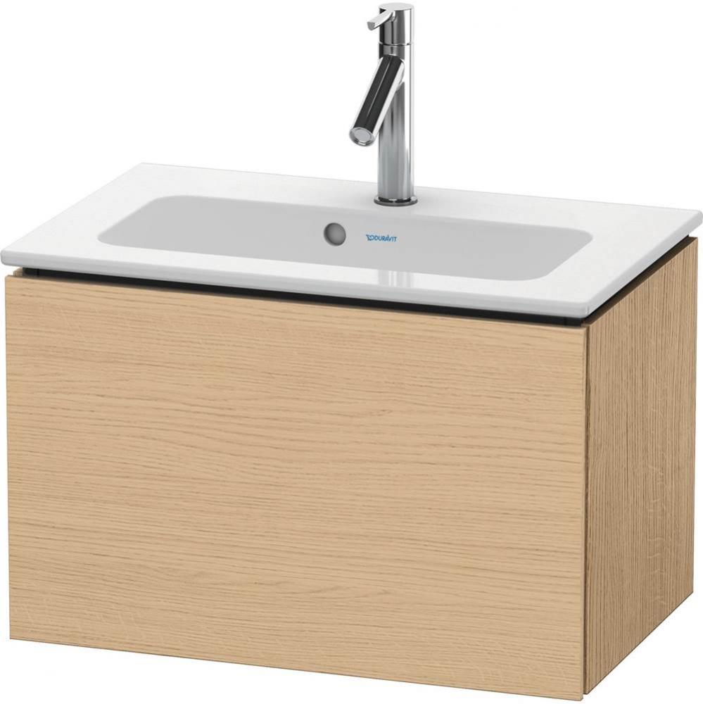 L-Cube One Drawer Wall-Mount Vanity Unit Natural Oak