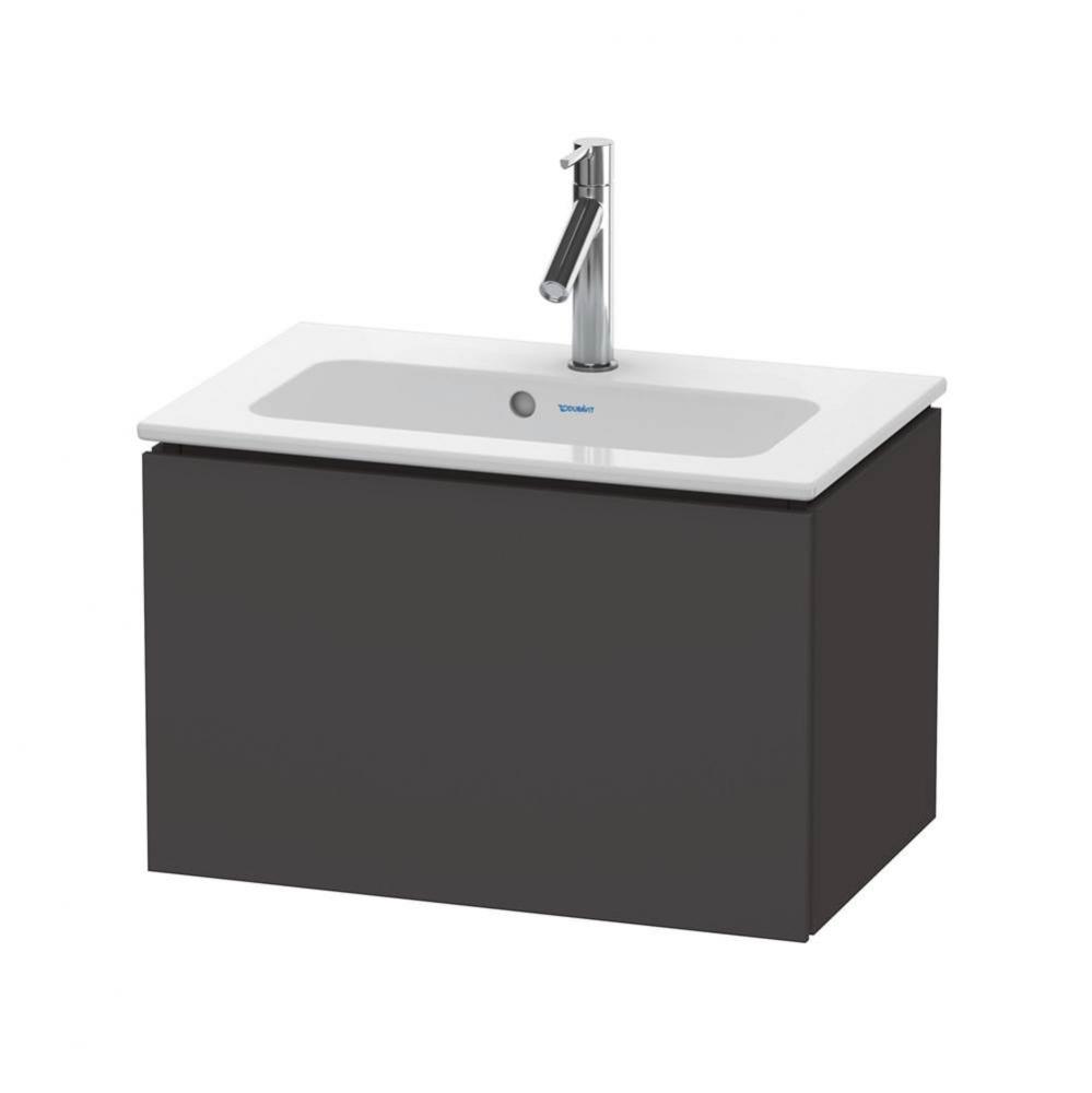 L-Cube One Drawer Wall-Mount Vanity Unit Graphite