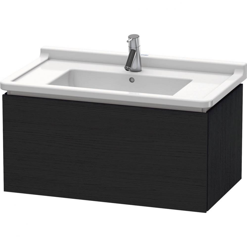 L-Cube Wall-Mount Vanity Unit Oak Black