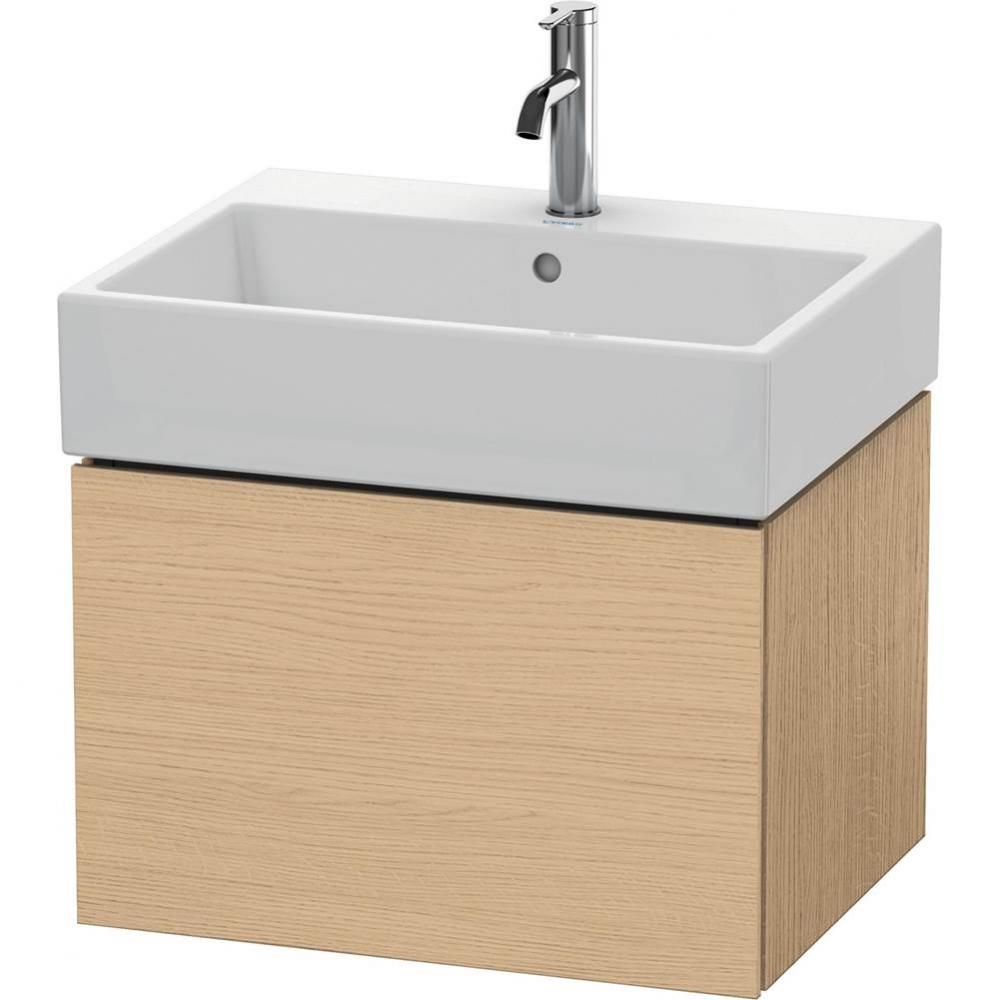 L-Cube One Drawer Wall-Mount Vanity Unit Natural Oak