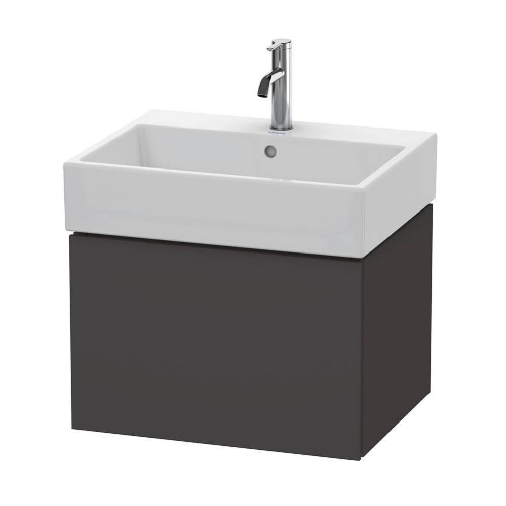 L-Cube One Drawer Wall-Mount Vanity Unit Graphite