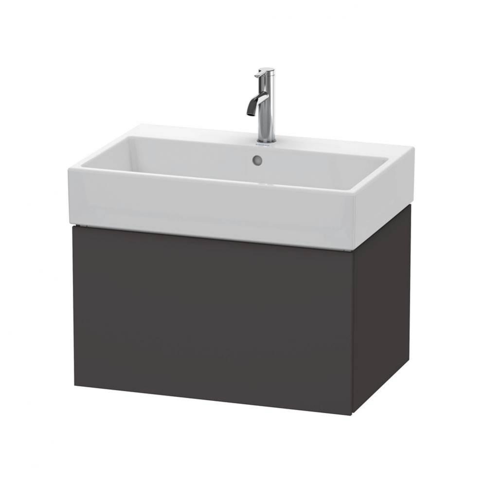 L-Cube One Drawer Wall-Mount Vanity Unit Graphite