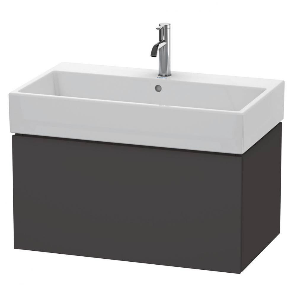 L-Cube One Drawer Wall-Mount Vanity Unit Graphite