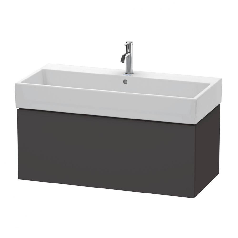 L-Cube One Drawer Wall-Mount Vanity Unit Graphite