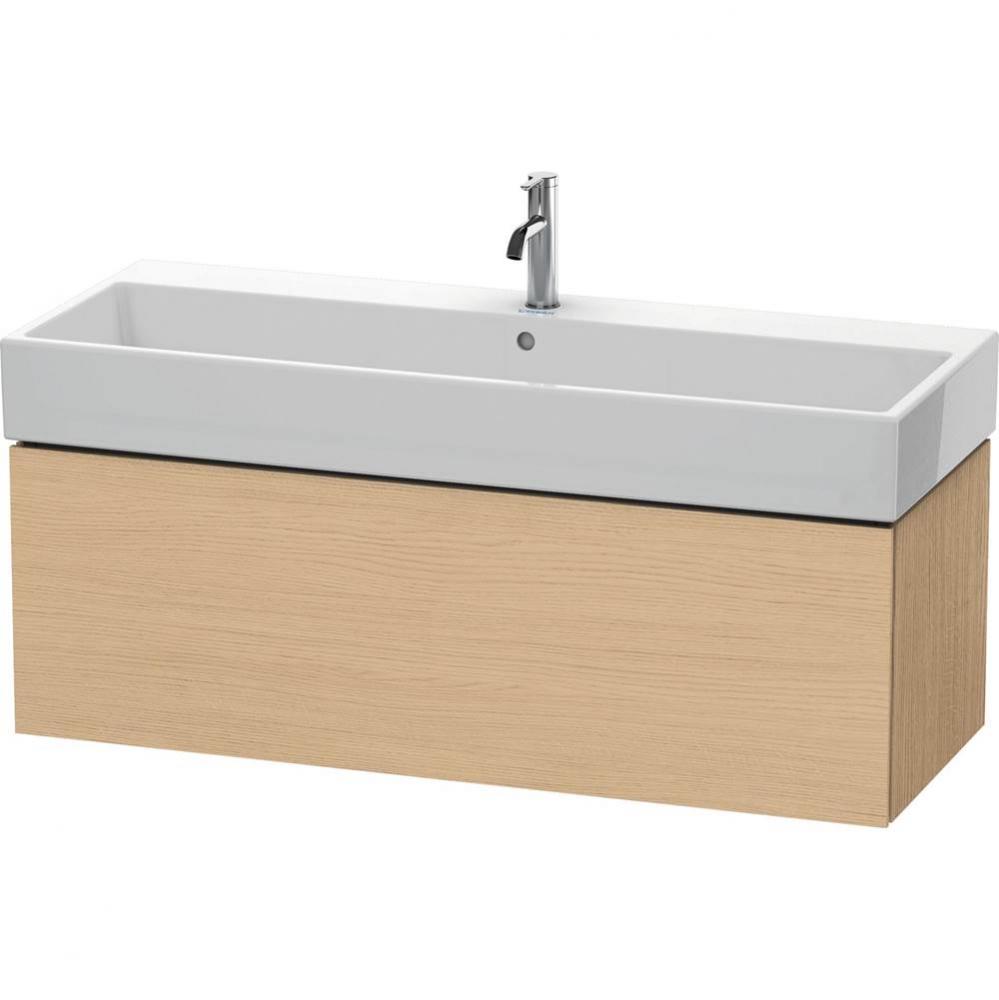 L-Cube One Drawer Wall-Mount Vanity Unit Natural Oak