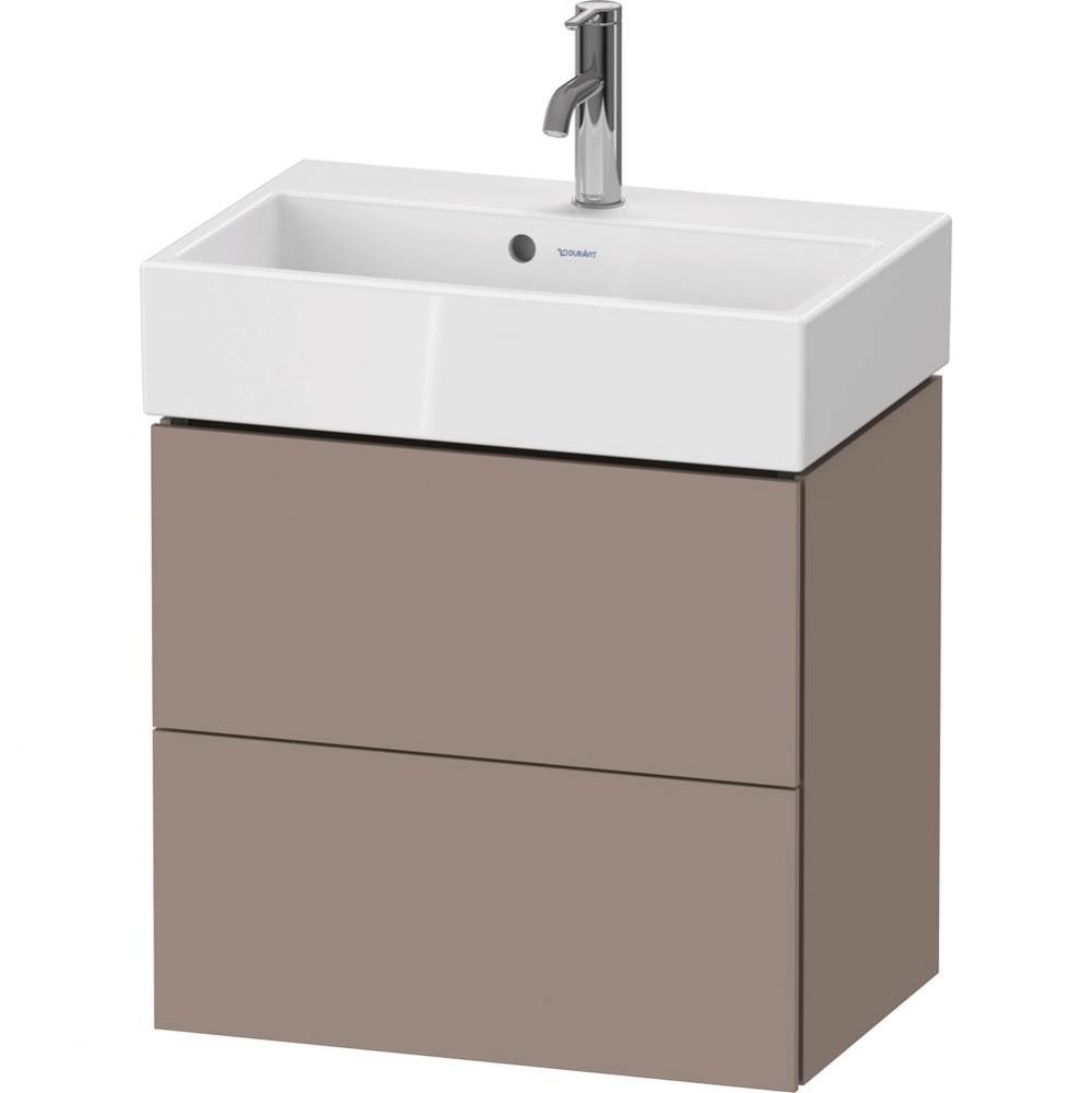 L-Cube Two Drawer Wall-Mount Vanity Unit Basalt