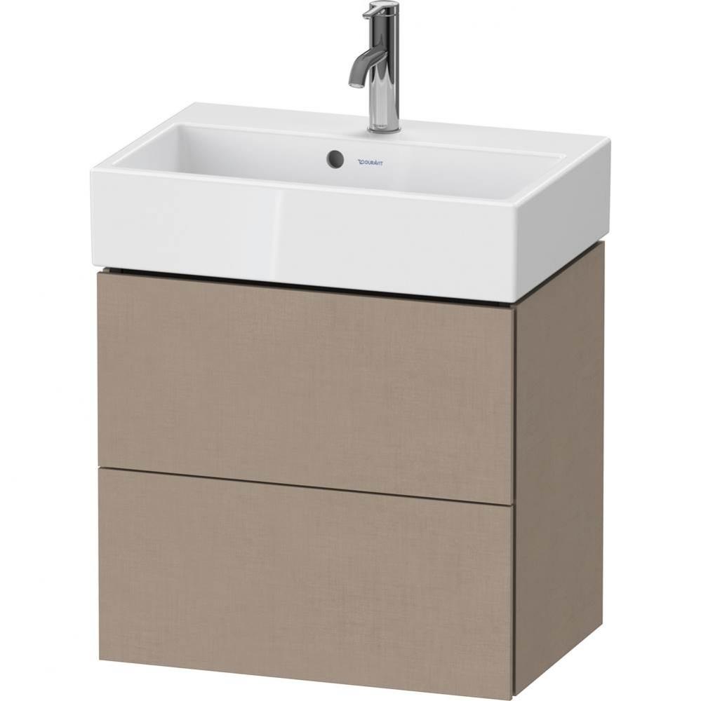 L-Cube Two Drawer Wall-Mount Vanity Unit Linen