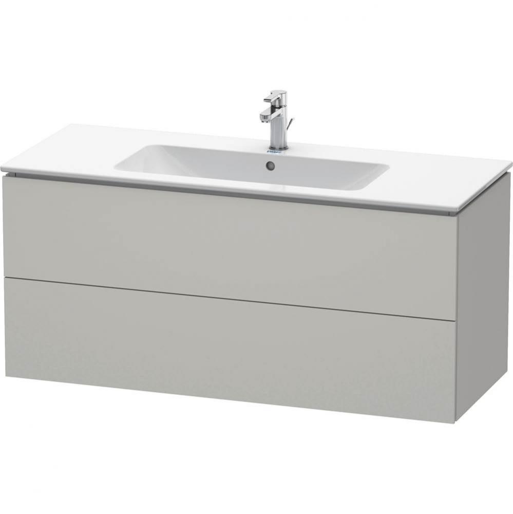 L-Cube Two Drawer Wall-Mount Vanity Unit Concrete Gray