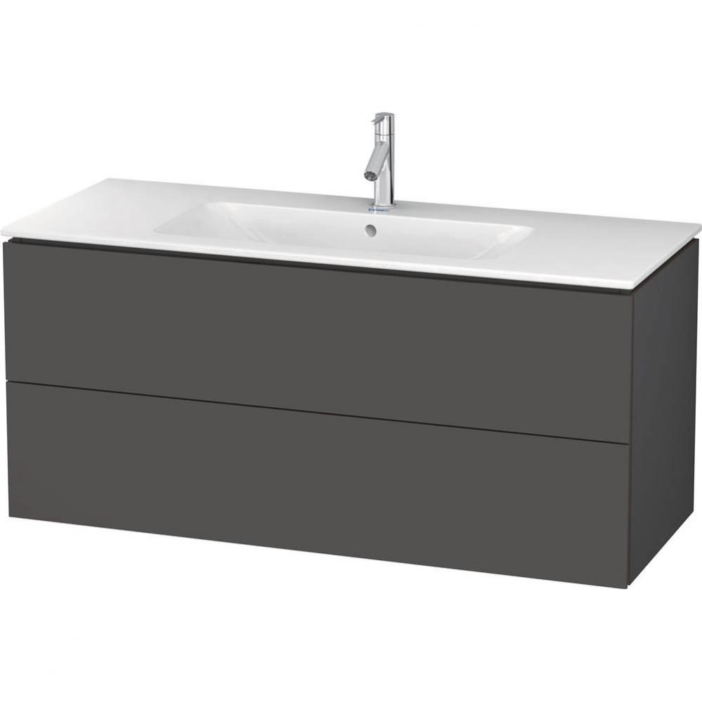 L-Cube Two Drawer Wall-Mount Vanity Unit Graphite