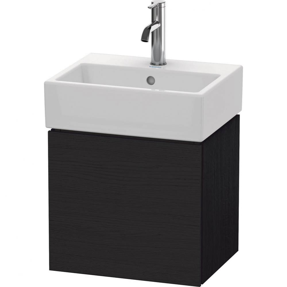 L-Cube One Door Wall-Mount Vanity Unit Oak Black