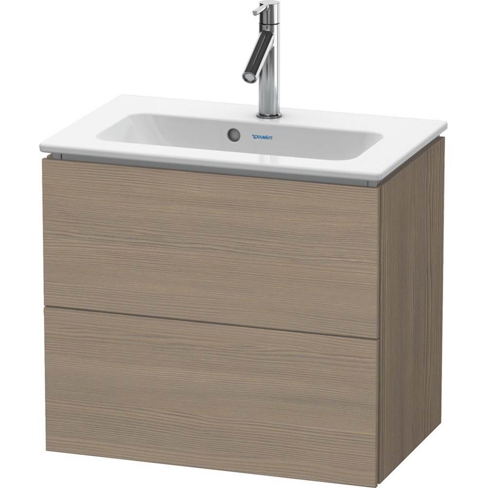 L-Cube Two Drawer Wall-Mount Vanity Unit Oak Terra