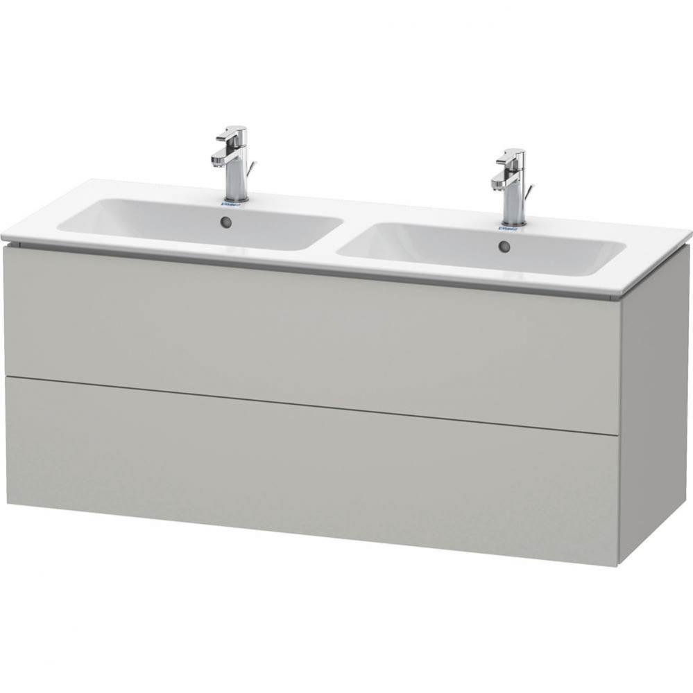 L-Cube Two Drawer Wall-Mount Vanity Unit Concrete Gray