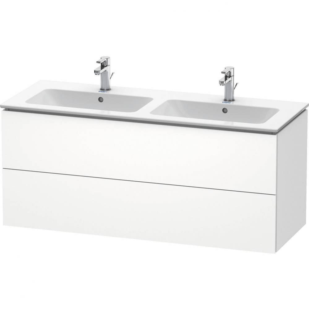 L-Cube Two Drawer Wall-Mount Vanity Unit White