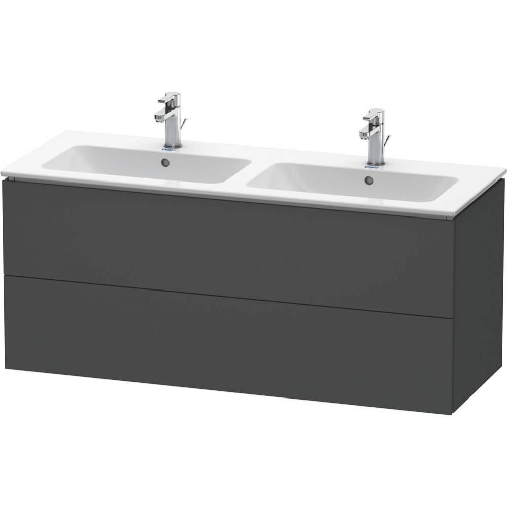 L-Cube Two Drawer Wall-Mount Vanity Unit Graphite