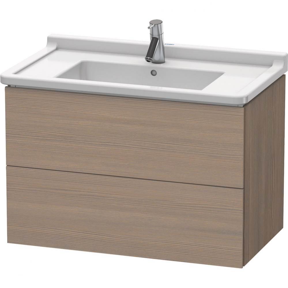 L-Cube Two Drawer Wall-Mount Vanity Unit Oak Terra