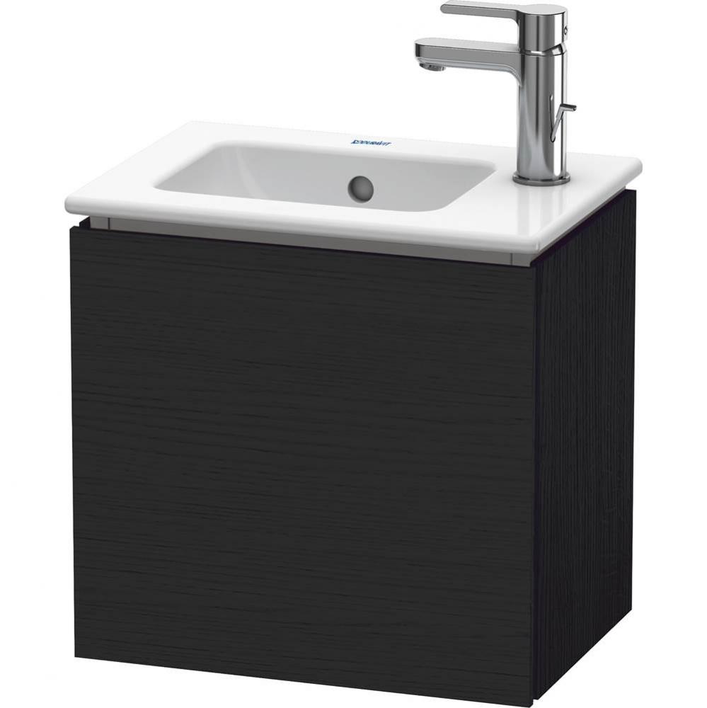 L-Cube Wall-Mount Vanity Unit Oak Black