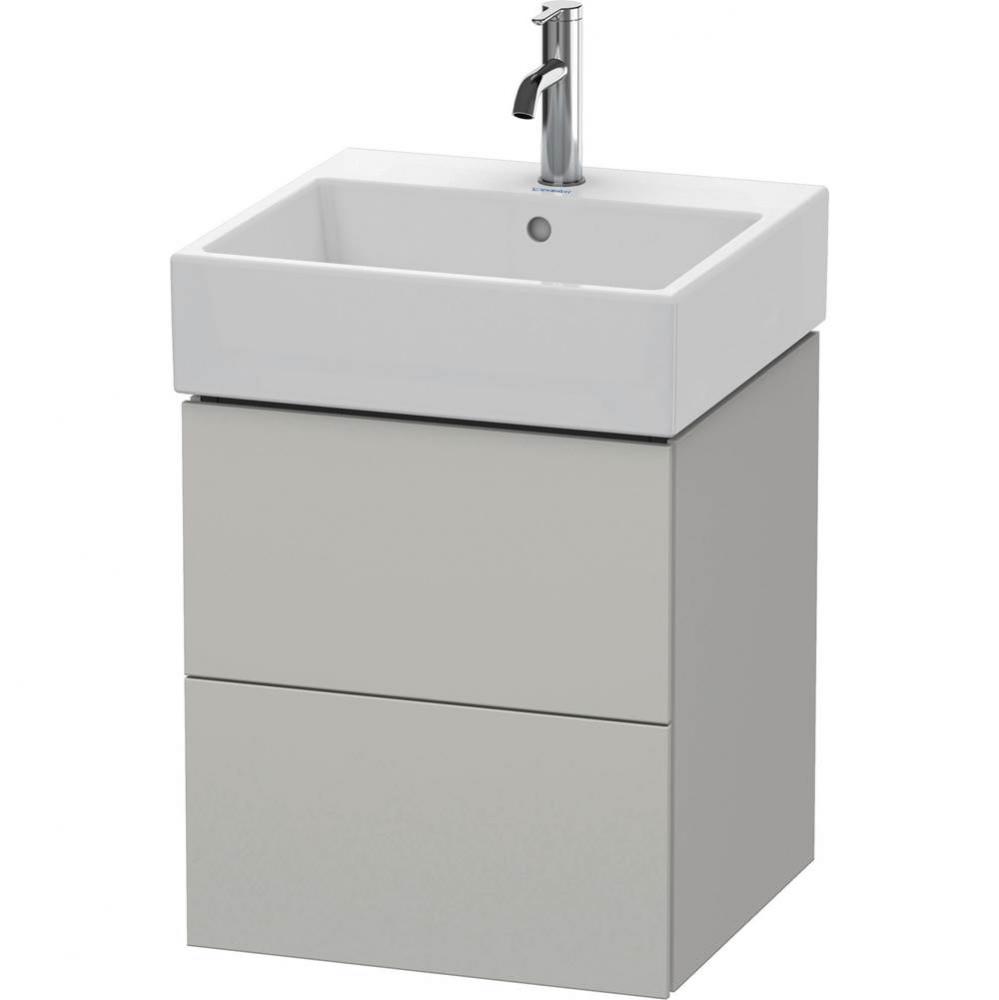 L-Cube Two Drawer Wall-Mount Vanity Unit Concrete Gray