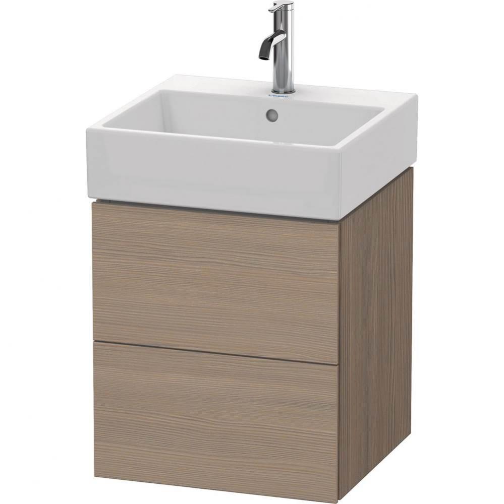 L-Cube Two Drawer Wall-Mount Vanity Unit Oak Terra