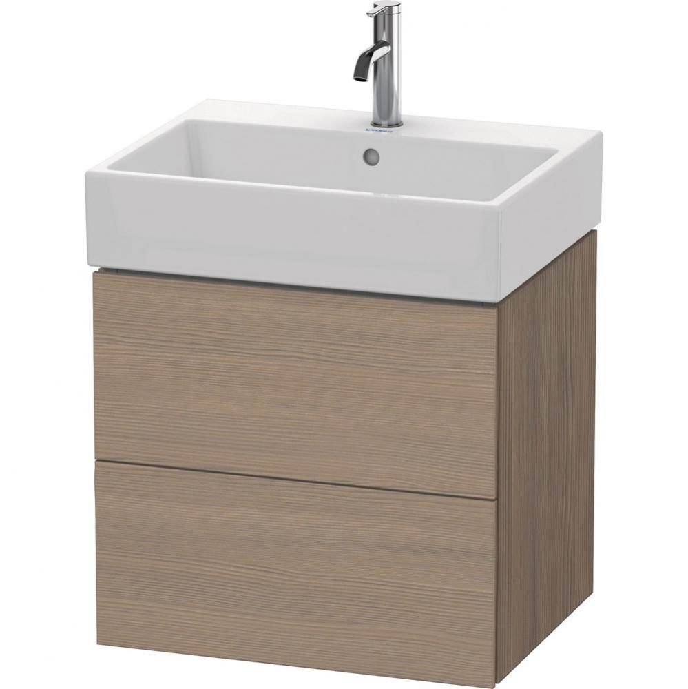 L-Cube Two Drawer Wall-Mount Vanity Unit Oak Terra