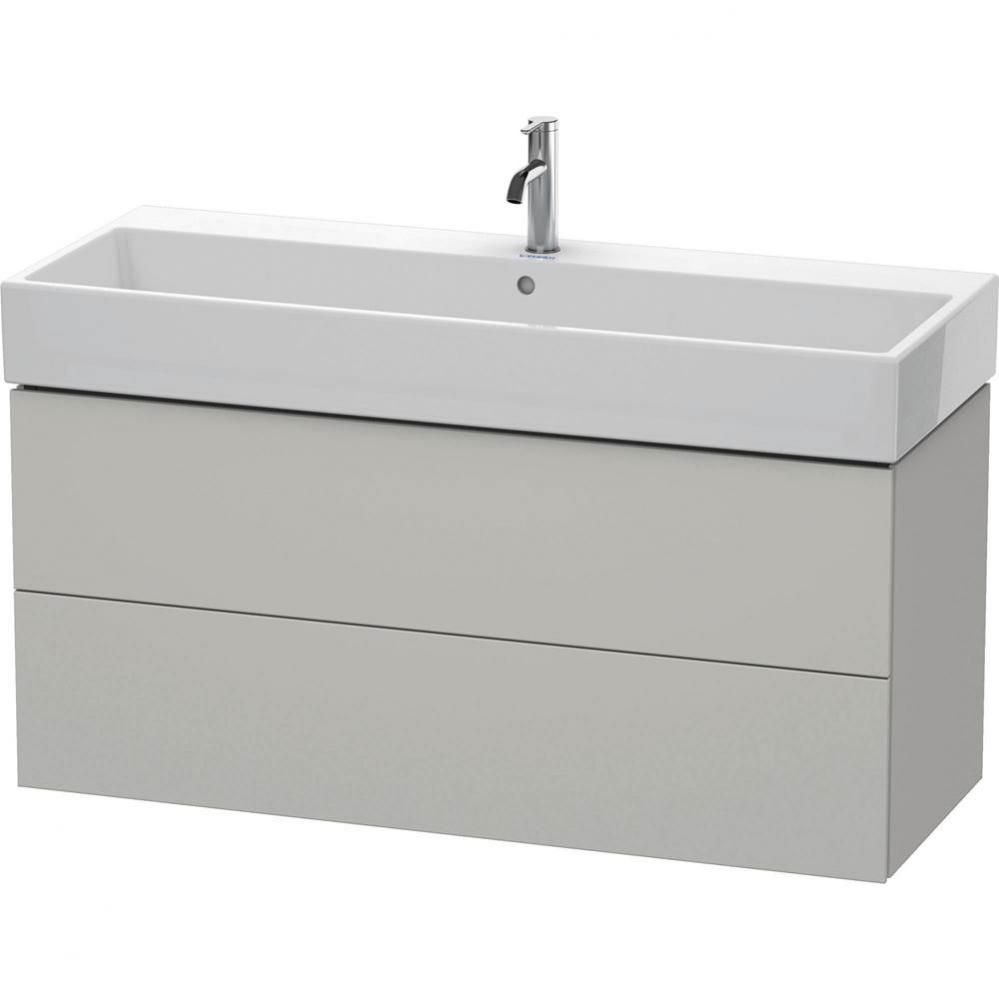 L-Cube Two Drawer Wall-Mount Vanity Unit Concrete Gray