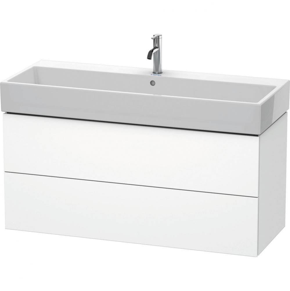 L-Cube Two Drawer Wall-Mount Vanity Unit White