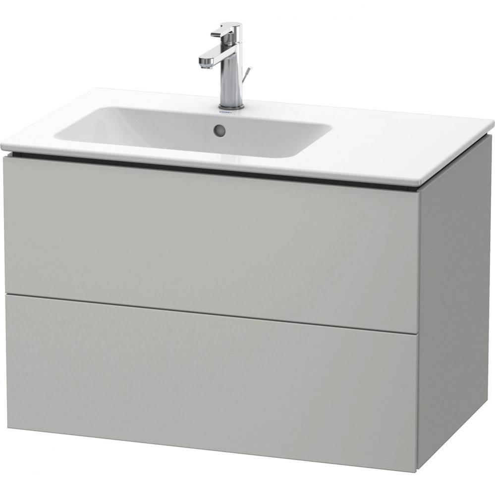 L-Cube Two Drawer Wall-Mount Vanity Unit Concrete Gray