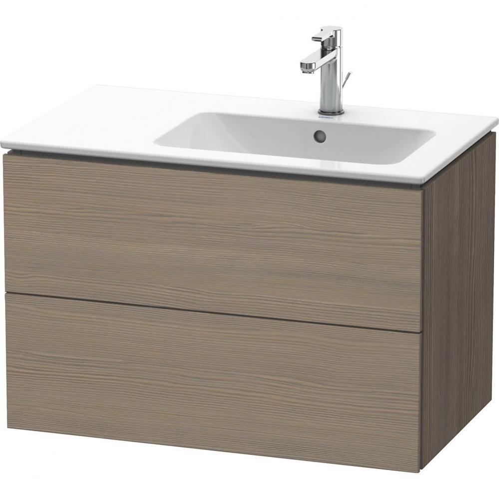 L-Cube Two Drawer Wall-Mount Vanity Unit Oak Terra