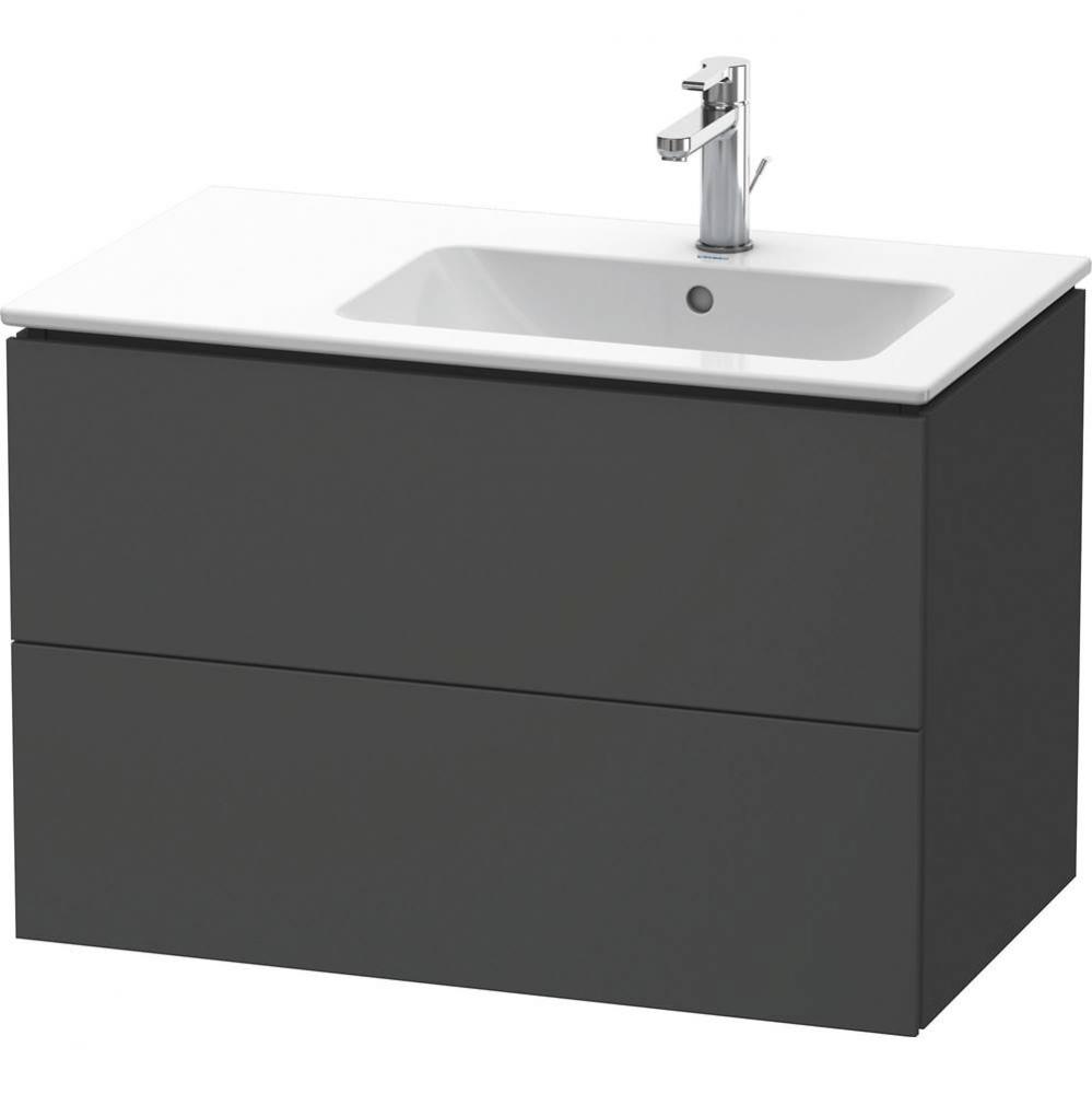 L-Cube Two Drawer Wall-Mount Vanity Unit Graphite