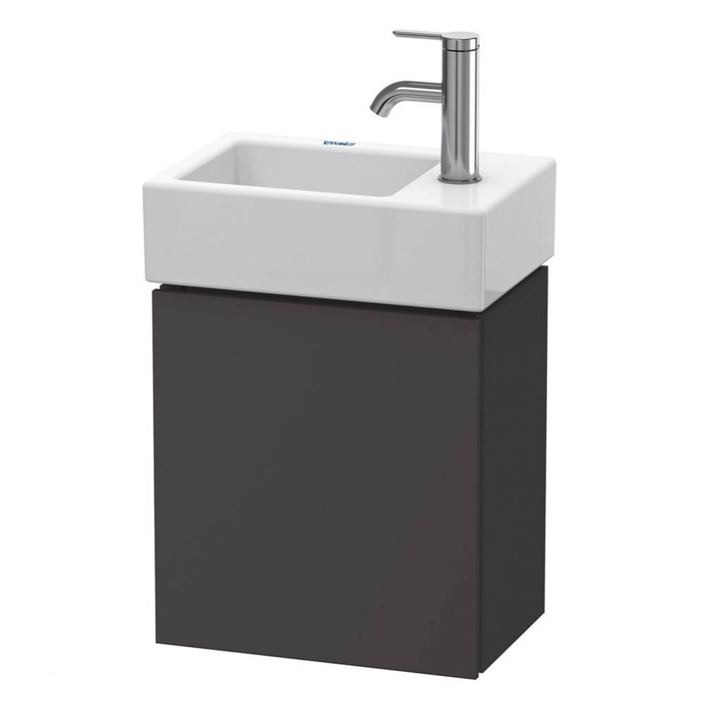 L-Cube One Door Wall-Mount Vanity Unit Graphite