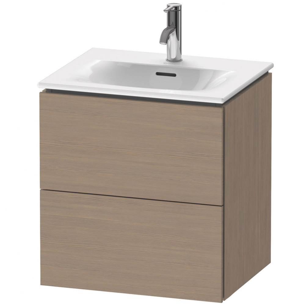 L-Cube Two Drawer Wall-Mount Vanity Unit Oak Terra