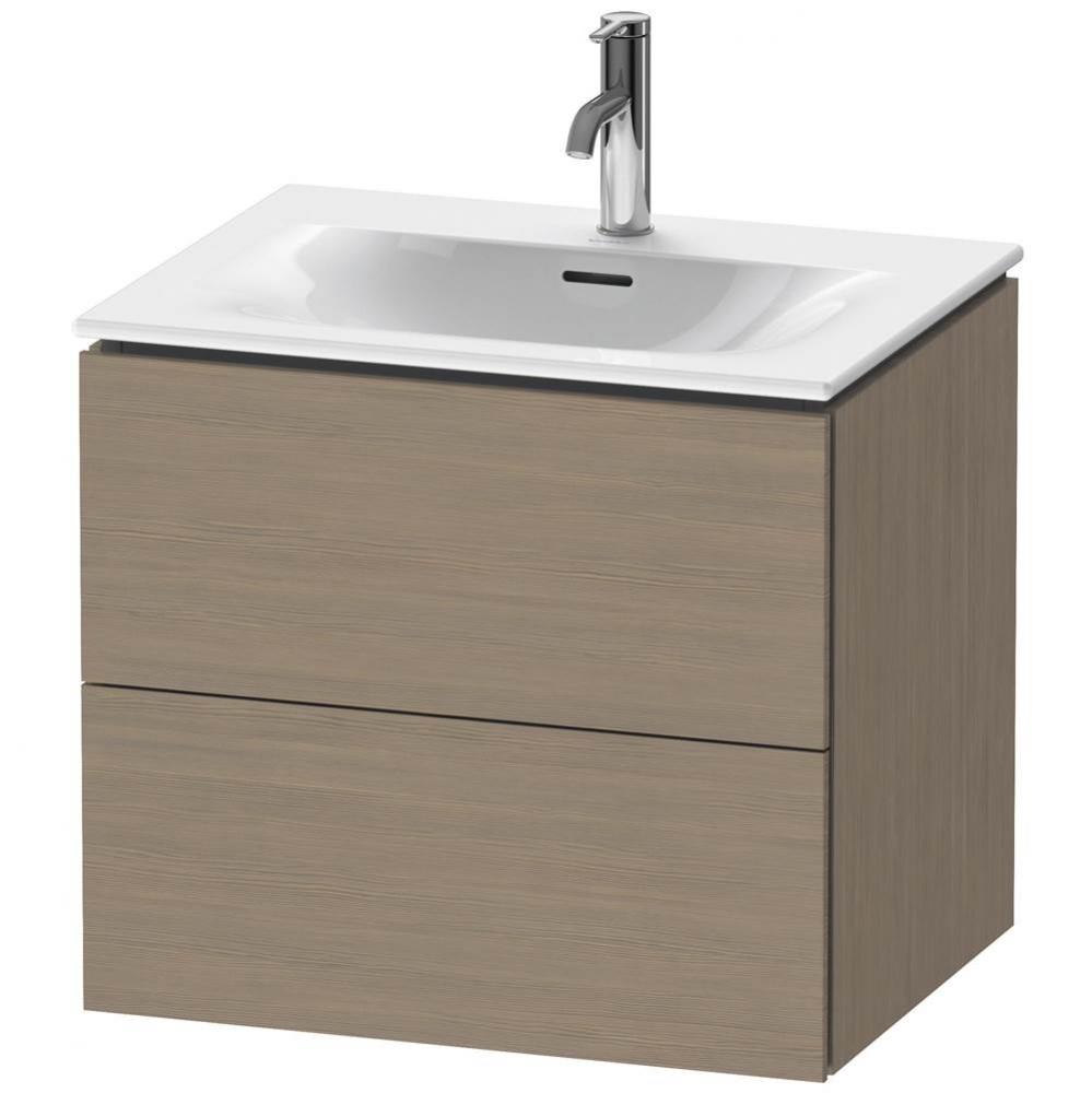 L-Cube Two Drawer Wall-Mount Vanity Unit Oak Terra