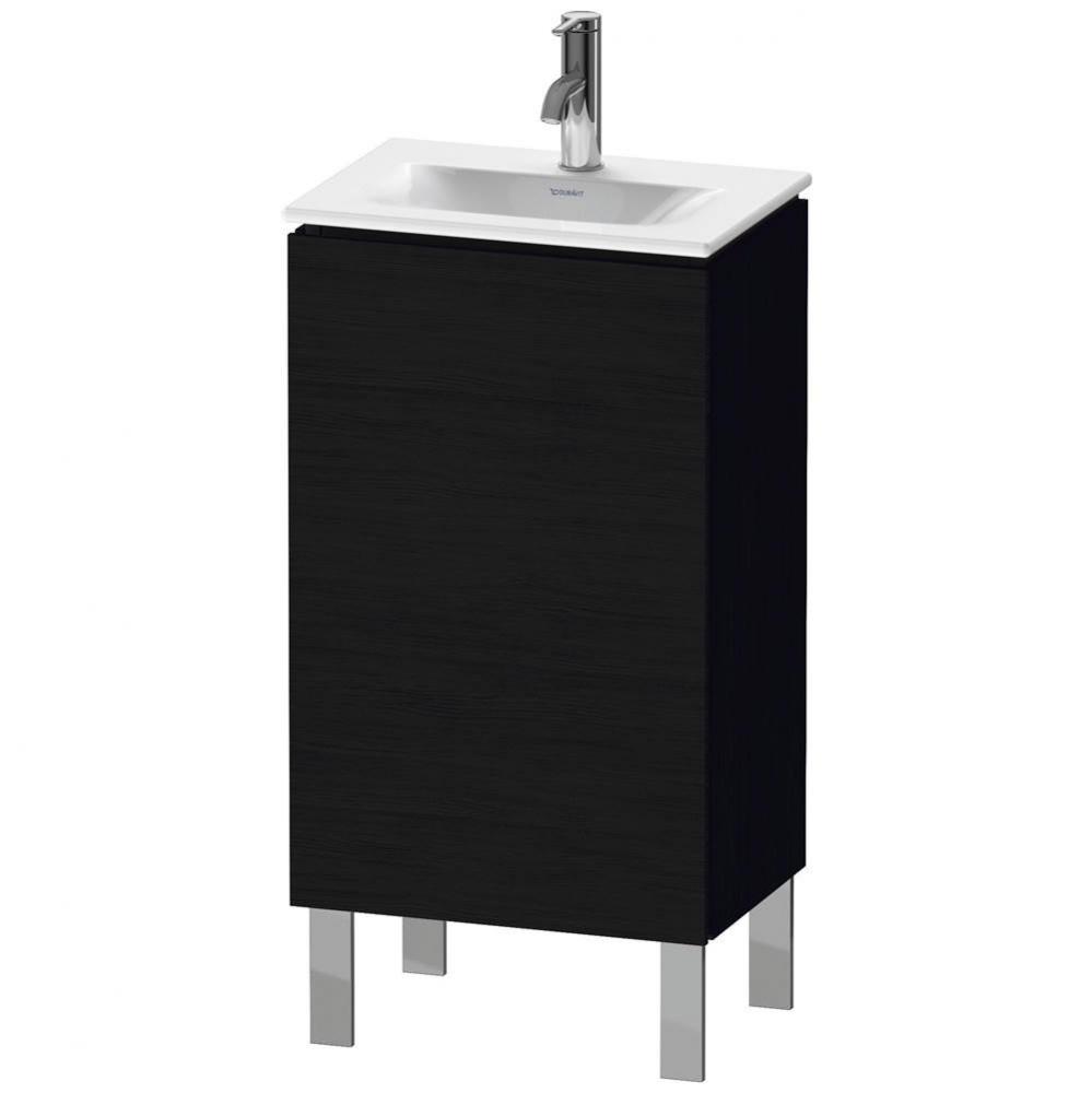 L-Cube One Door Floorstanding Vanity Unit Oak Black