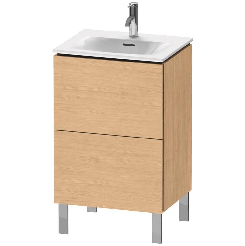 L-Cube Two Drawer Floorstanding Vanity Unit Natural Oak