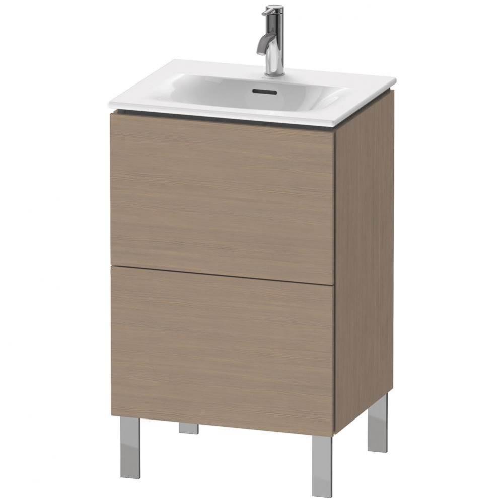 L-Cube Two Drawer Floorstanding Vanity Unit Oak Terra