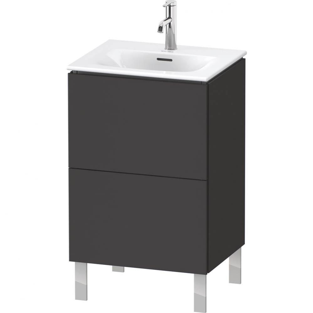 L-Cube Two Drawer Floorstanding Vanity Unit Graphite