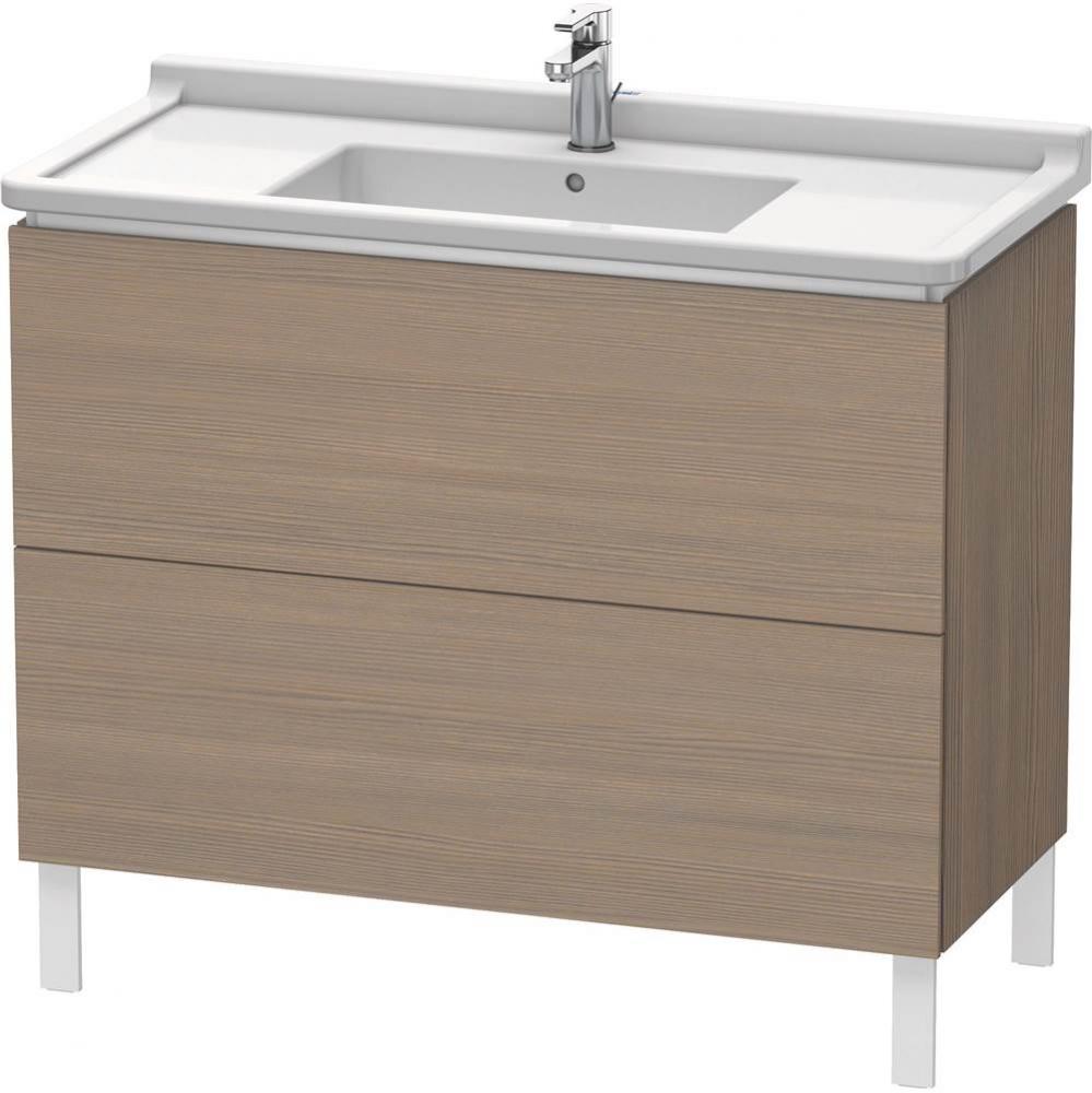 L-Cube Two Drawer Floorstanding Vanity Unit Oak Terra