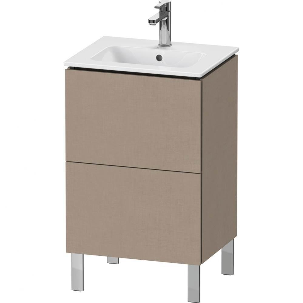 L-Cube Two Drawer Floorstanding Vanity Unit Linen