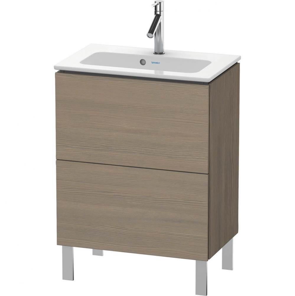 L-Cube Two Drawer Floorstanding Vanity Unit Oak Terra