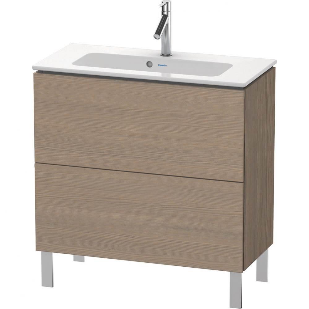 L-Cube Two Drawer Floorstanding Vanity Unit Oak Terra