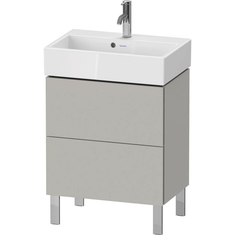 L-Cube Two Drawer Floorstanding Vanity Unit Concrete Gray