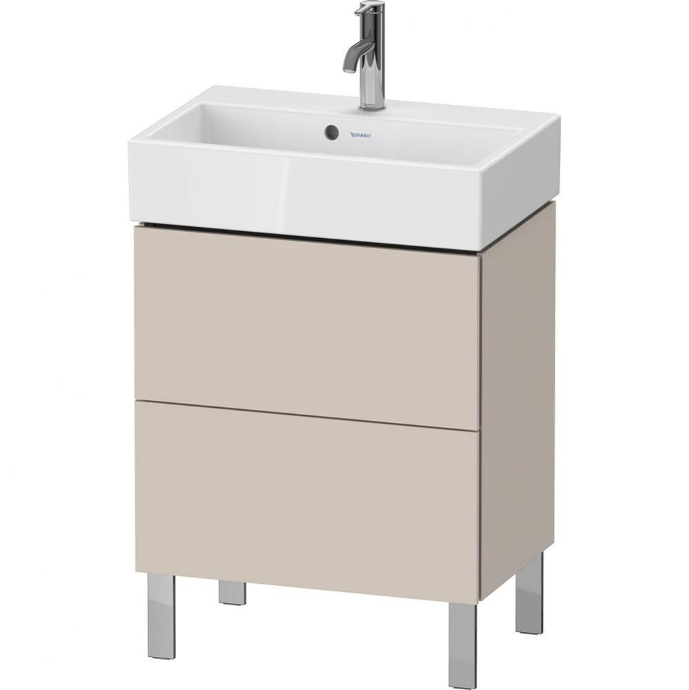 L-Cube Two Drawer Floorstanding Vanity Unit Taupe