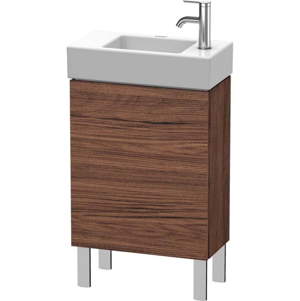 L-Cube One Door Floorstanding Vanity Unit Walnut Dark